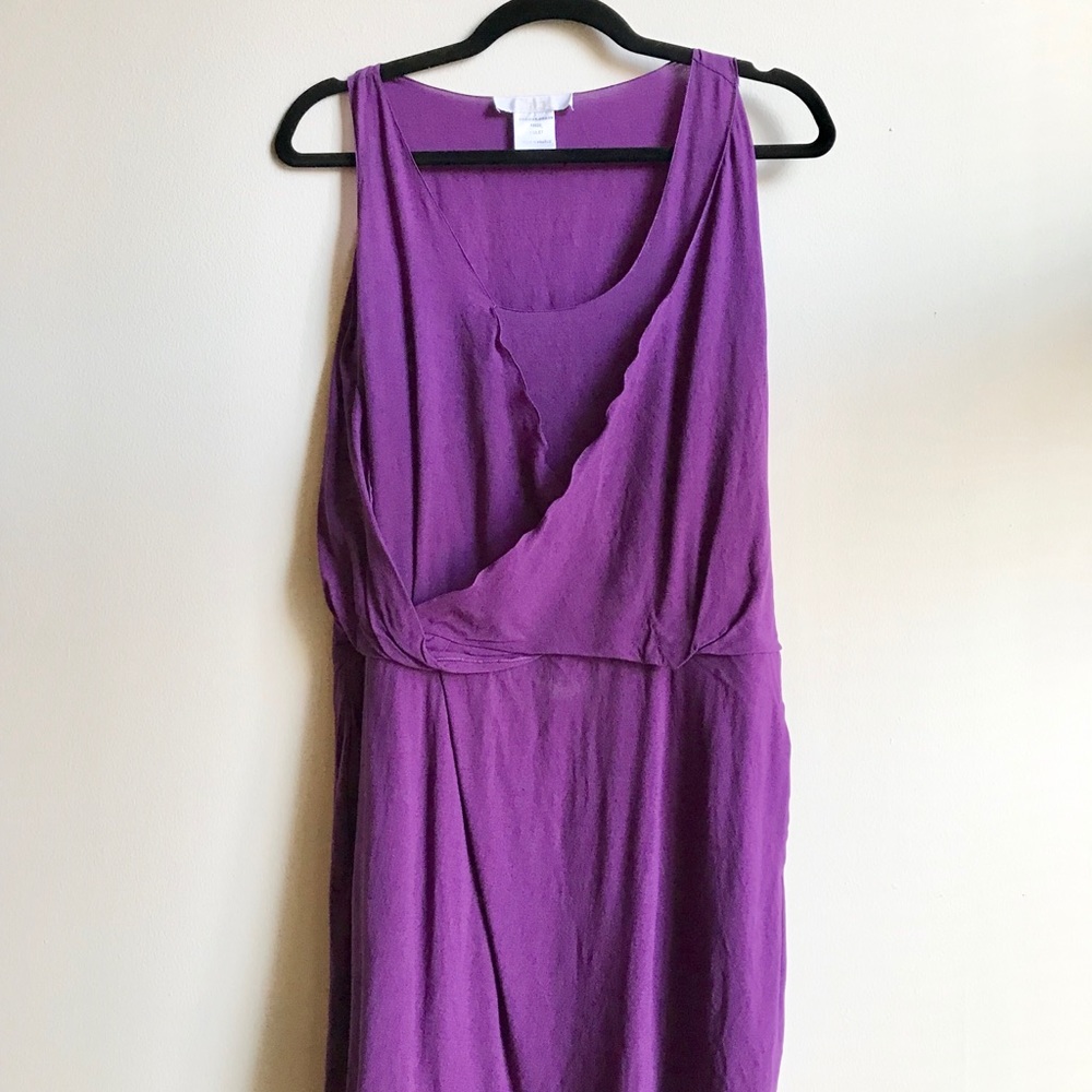 Chloe purple silk tank dress